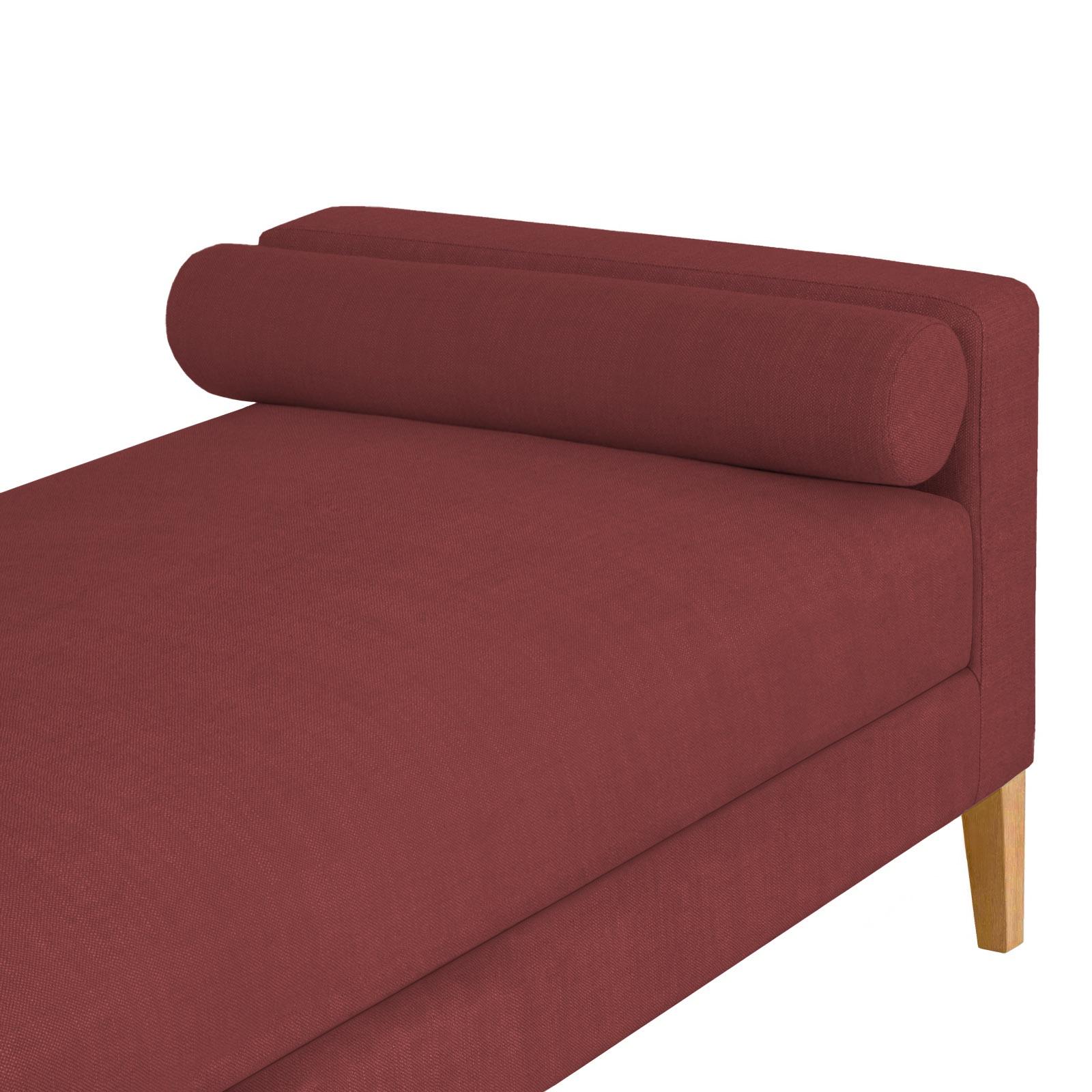 Recamier Berlim 1,20m Suede Bordo - Inova Decorações