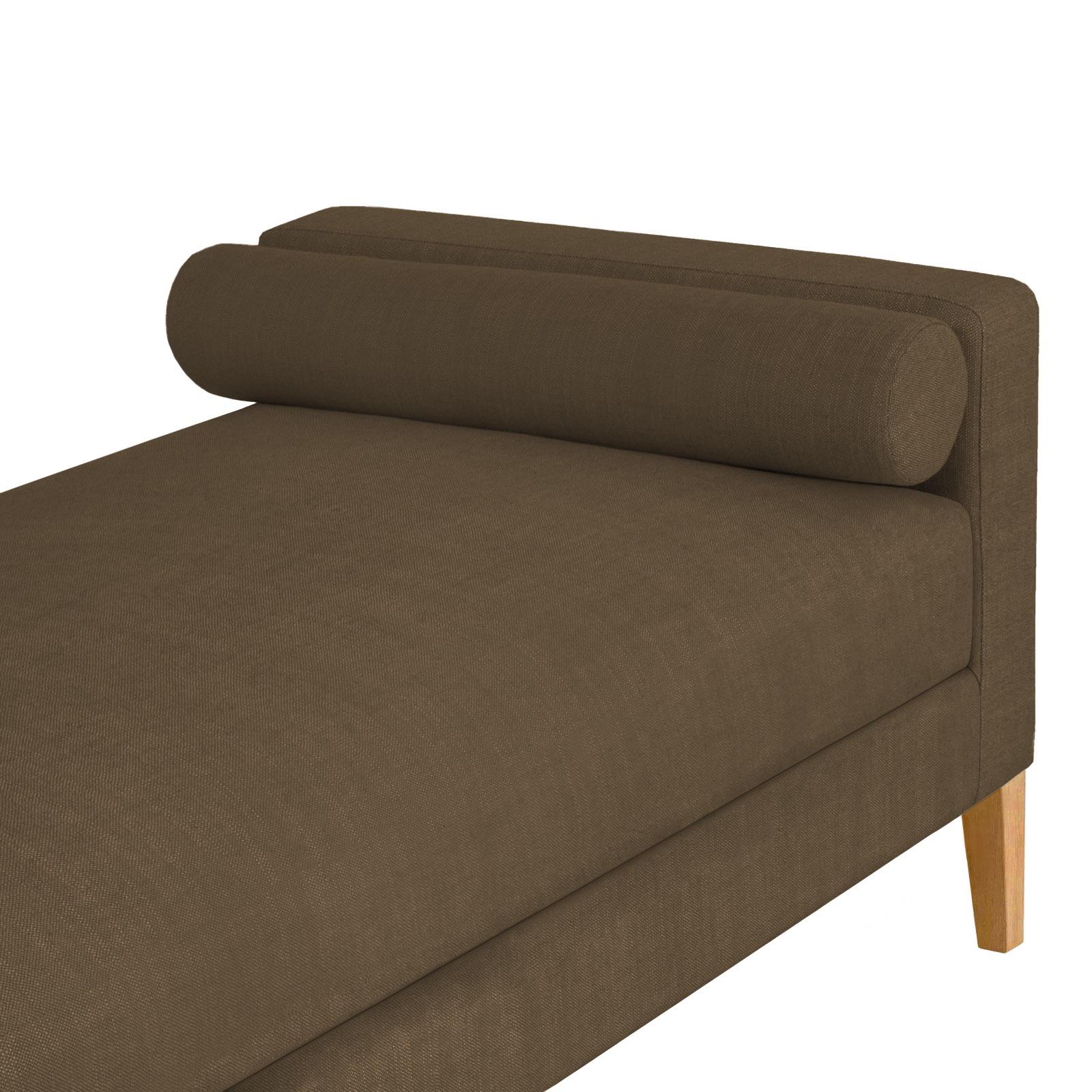 Recamier Berlim 1,20m Suede Marrom - Inova Decorações