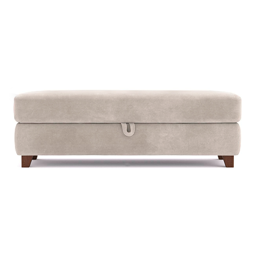 Recamier Calçadeira Bali 120cm Suede Bege- Inova Decorações
