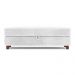 Recamier Calçadeira Bali 1,40m Suede Branco - Inova Decorações