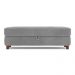 Recamier Calçadeira Bali 1,40m Suede Cinza - Inova Decorações