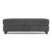 Recamier Calçadeira Bali 1,40m Suede Grafite - Inova Decorações