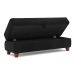 Recamier Calçadeira Bali 1,40m Suede Preto - Inova Decorações