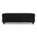 Recamier Calçadeira Bali 1,40m Suede Preto - Inova Decorações
