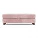 Recamier Calçadeira Bali 1,40m Suede Rosa Bebe - Inova Decorações