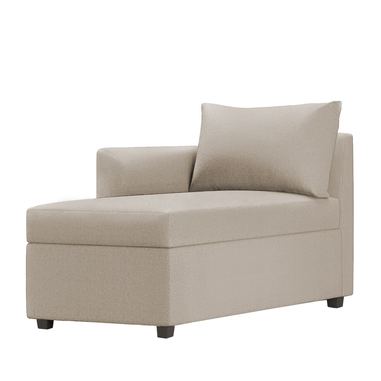 Recamier Divã Londres 140cm Linho Bege - Inova Decor