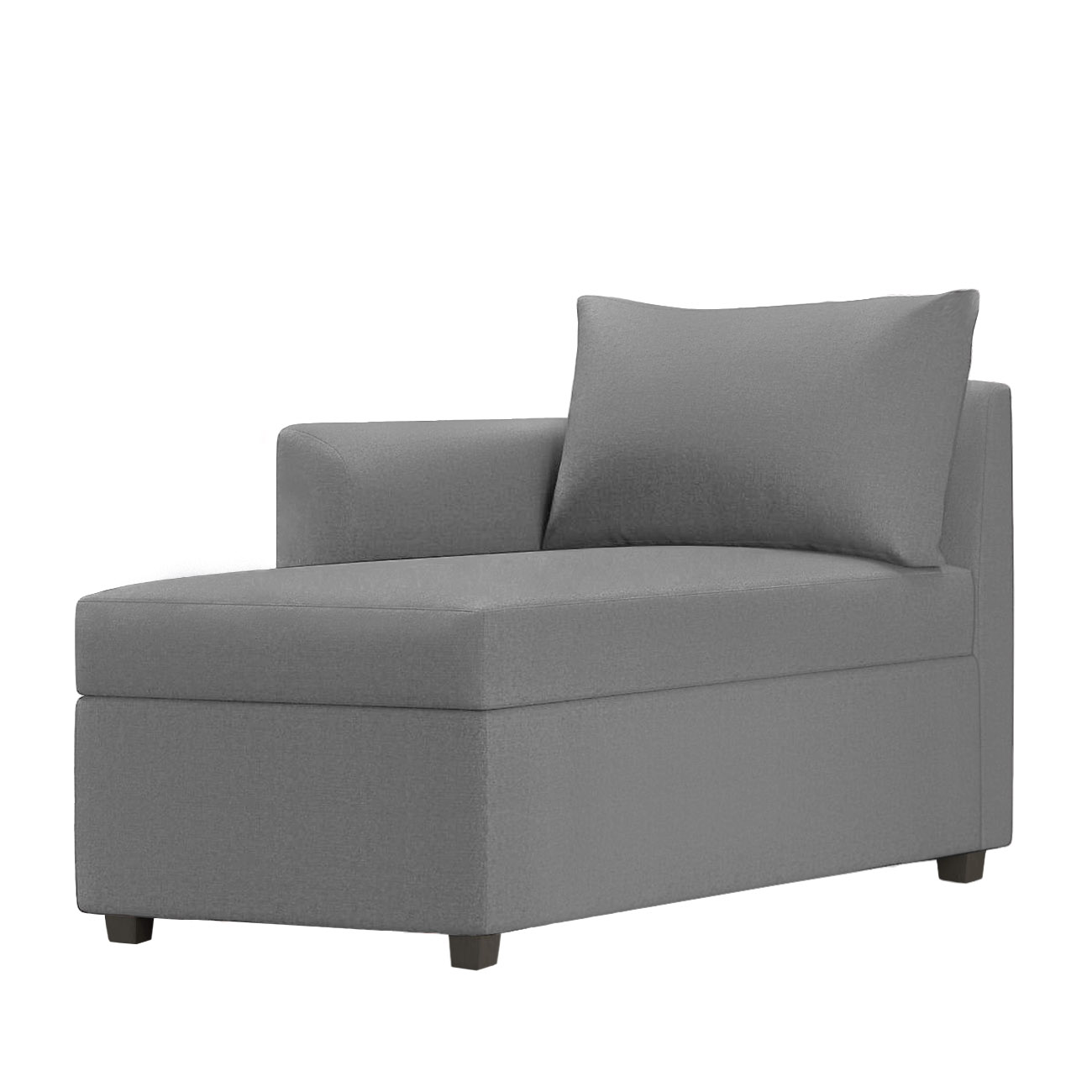 Recamier Divã Londres 140cm Linho Cinza - Inova Decor