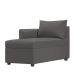 Recamier Divã Londres 140cm Suede Cinza - Inova Decor