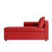 Recamier Divã Londres 140cm Suede vermelho - Inova Decor