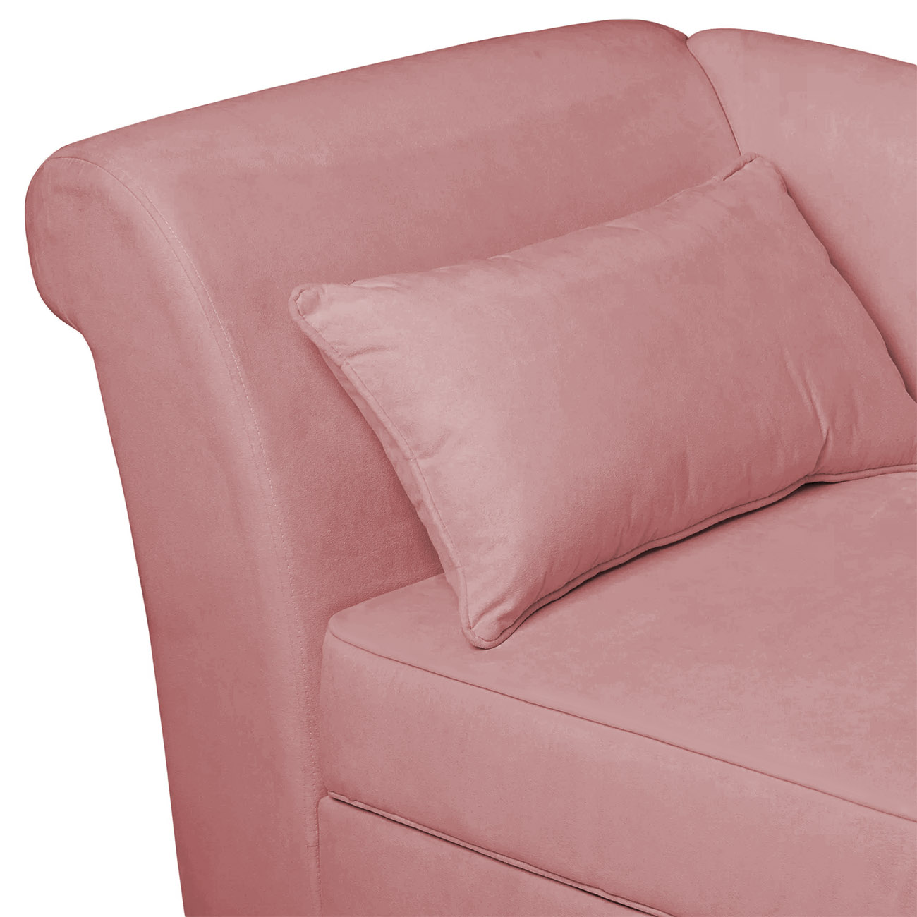 Recamier Diva França 1,40m Suede Rose - Inova Decor