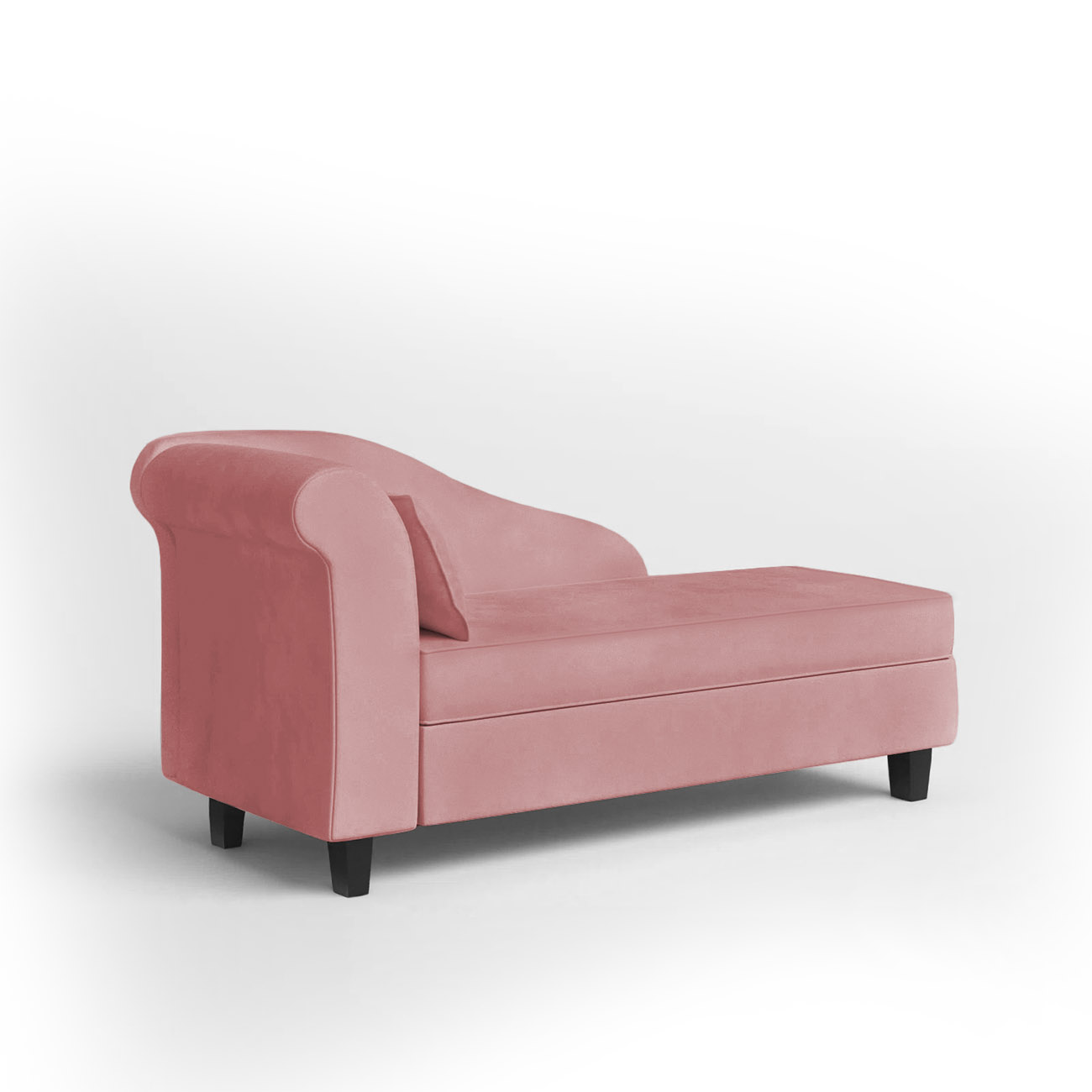 Recamier Diva França 1,40m Suede Rose - Inova Decor