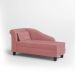 Recamier Diva França 1,40m Suede Rose - Inova Decor