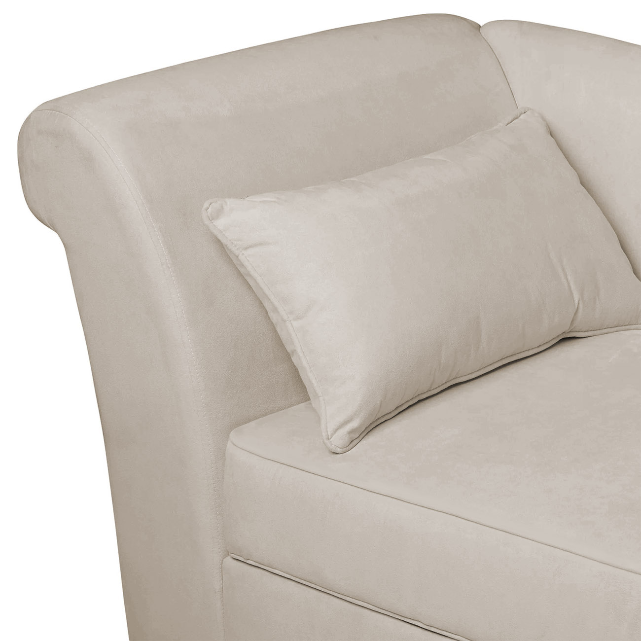 Recamier Diva França 1,60m Suede Bege - Inova Decor