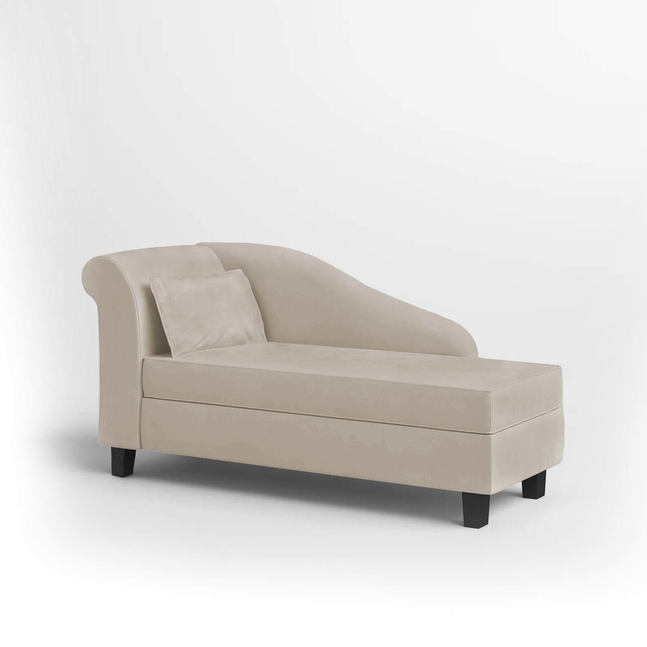Recamier Diva França 1,60m Suede Bege - Inova Decor