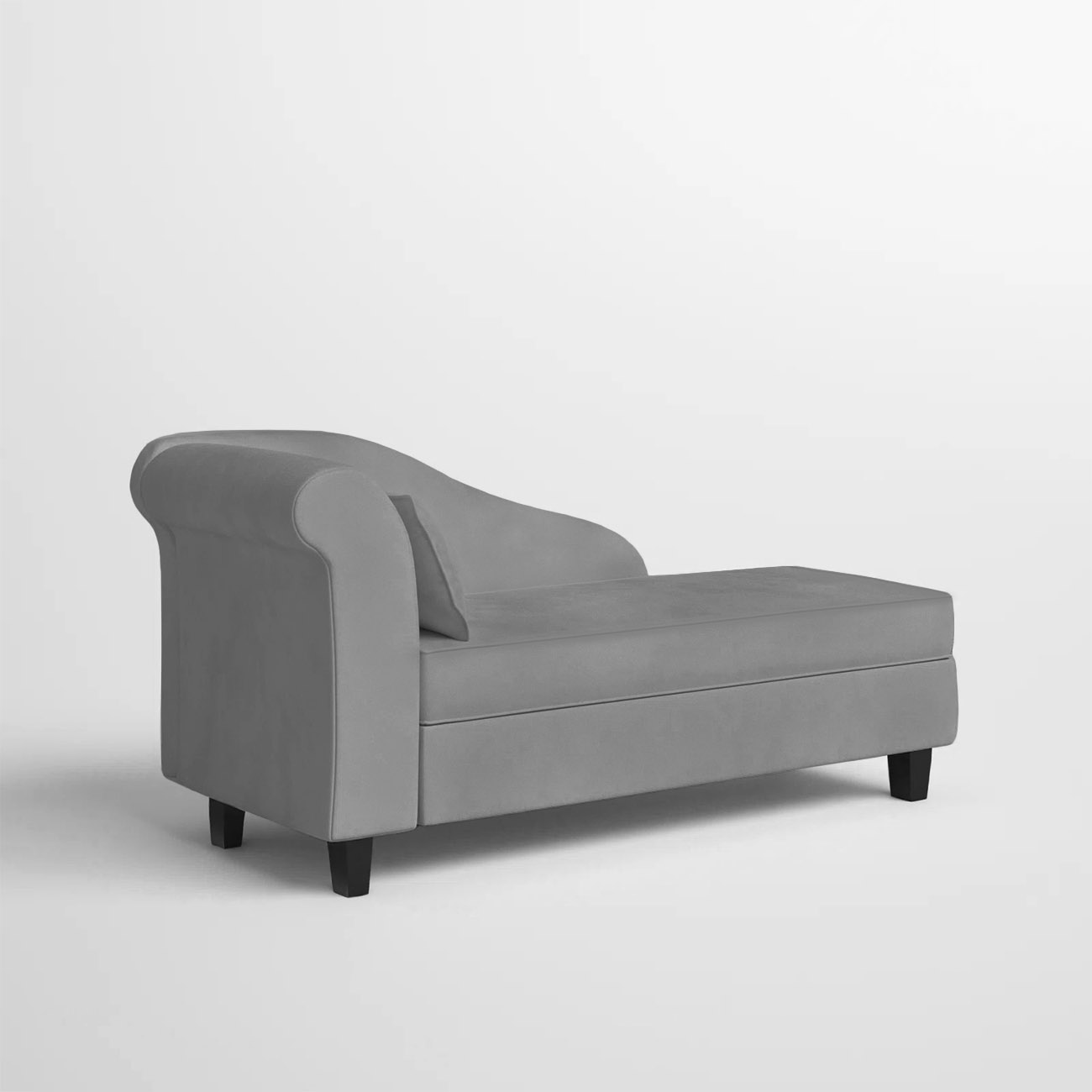 Recamier Diva França 1,60m Suede Cinza - Inova Decor