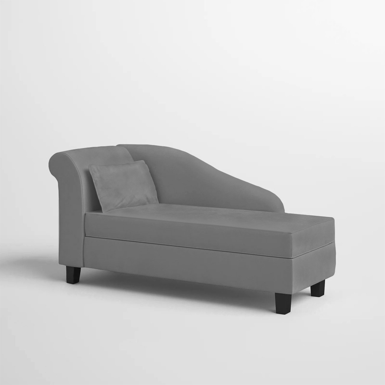 Recamier Diva França 1,60m Suede Cinza - Inova Decor