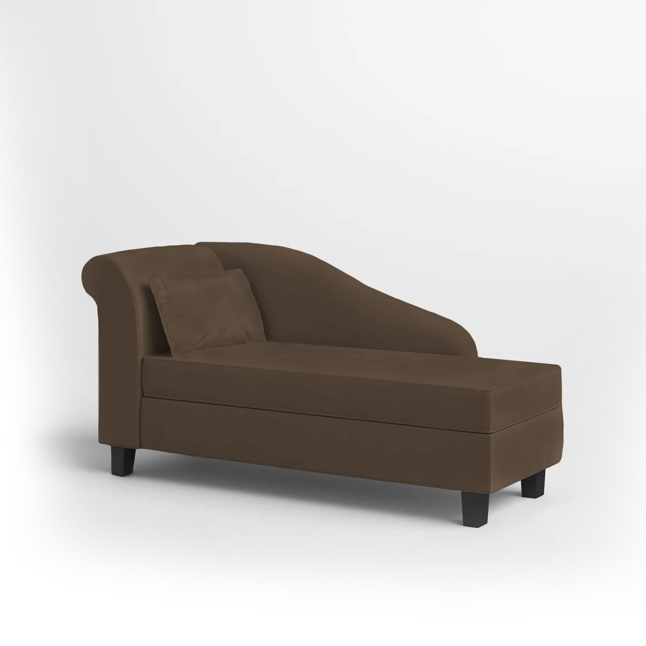 Recamier Diva França 1,60m Suede Marrom - Inova Decor