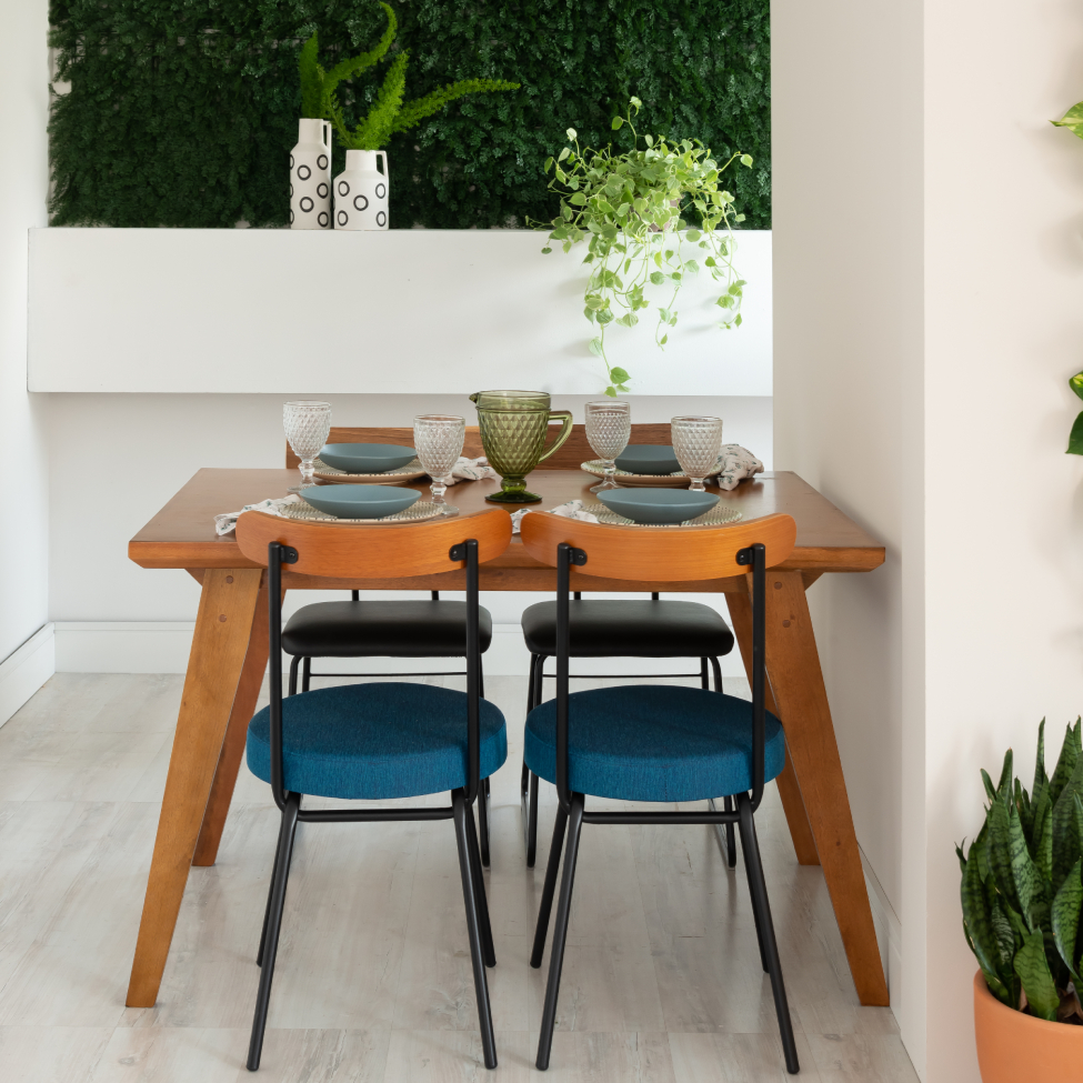 Mesa de Jantar Retangular Esparta Mel 120 cm