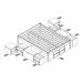 Cama Casal Multifuncional Charme com Mesa de Cabeceira Madeira Maciça Cinza