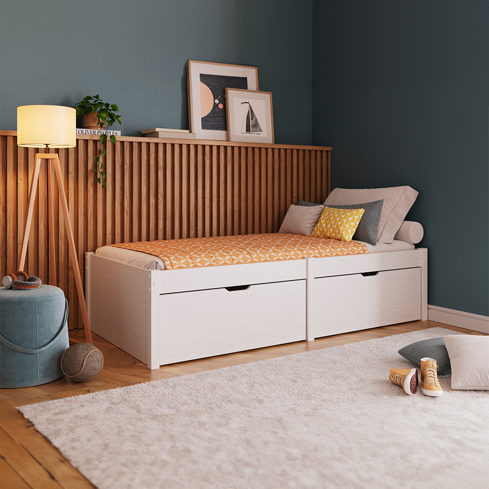 Cama Solteiro Beauty Branca