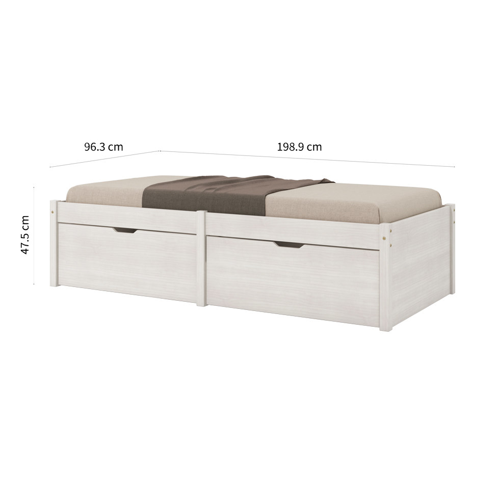 Cama Solteiro Beauty Branca
