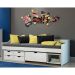 Cama Solteiro com Mesa de Apoio Floro Madeira Maciça Branca