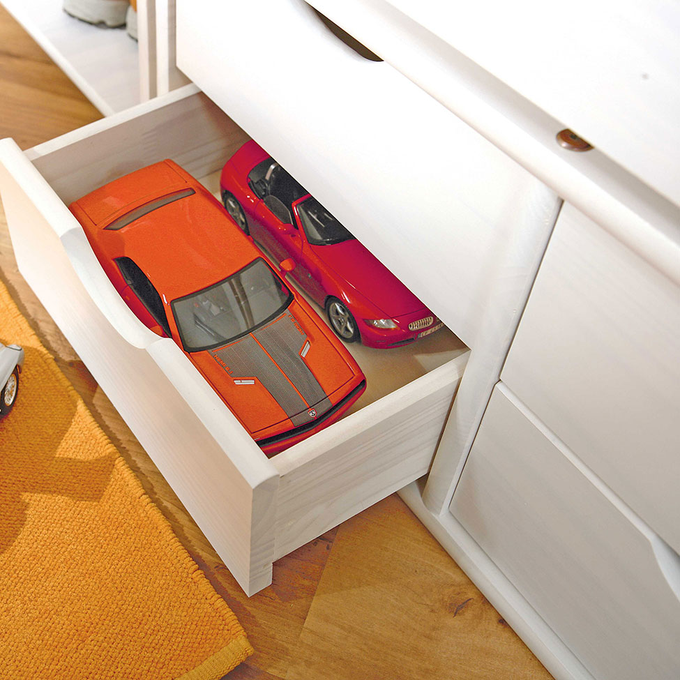 Cama Solteiro com Mesa de Apoio Floro Madeira Maciça Branca