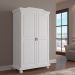 Guarda-Roupa Solteiro Bastian Madeira Maciça 2 Portas Branco