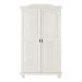 Guarda-Roupa Solteiro Bastian Madeira Maciça 2 Portas Branco