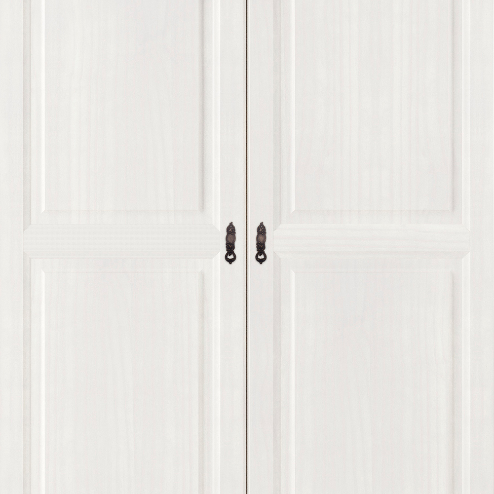 Guarda-Roupa Solteiro Bastian Madeira Maciça 2 Portas Branco