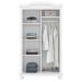 Guarda-Roupa Solteiro Bastian Madeira Maciça 2 Portas Branco