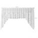 Cortina Cascata Clássica Arabescos 3x1m Bandô para Janela de Cozinha Branco Interlar