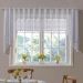 Cortina Cascata Clássica Arabescos 3x1m Bandô para Janela de Cozinha Branco Interlar