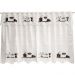 Cortina Para Cozinha Interlar 2,2x1,2m Estampa Coffee Cortina De Renda Marfim