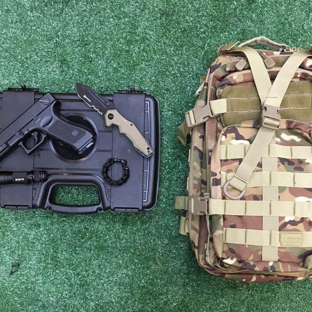 Canivete Tático Militar de Bolso Dobrável Multiuso Inox 3CR