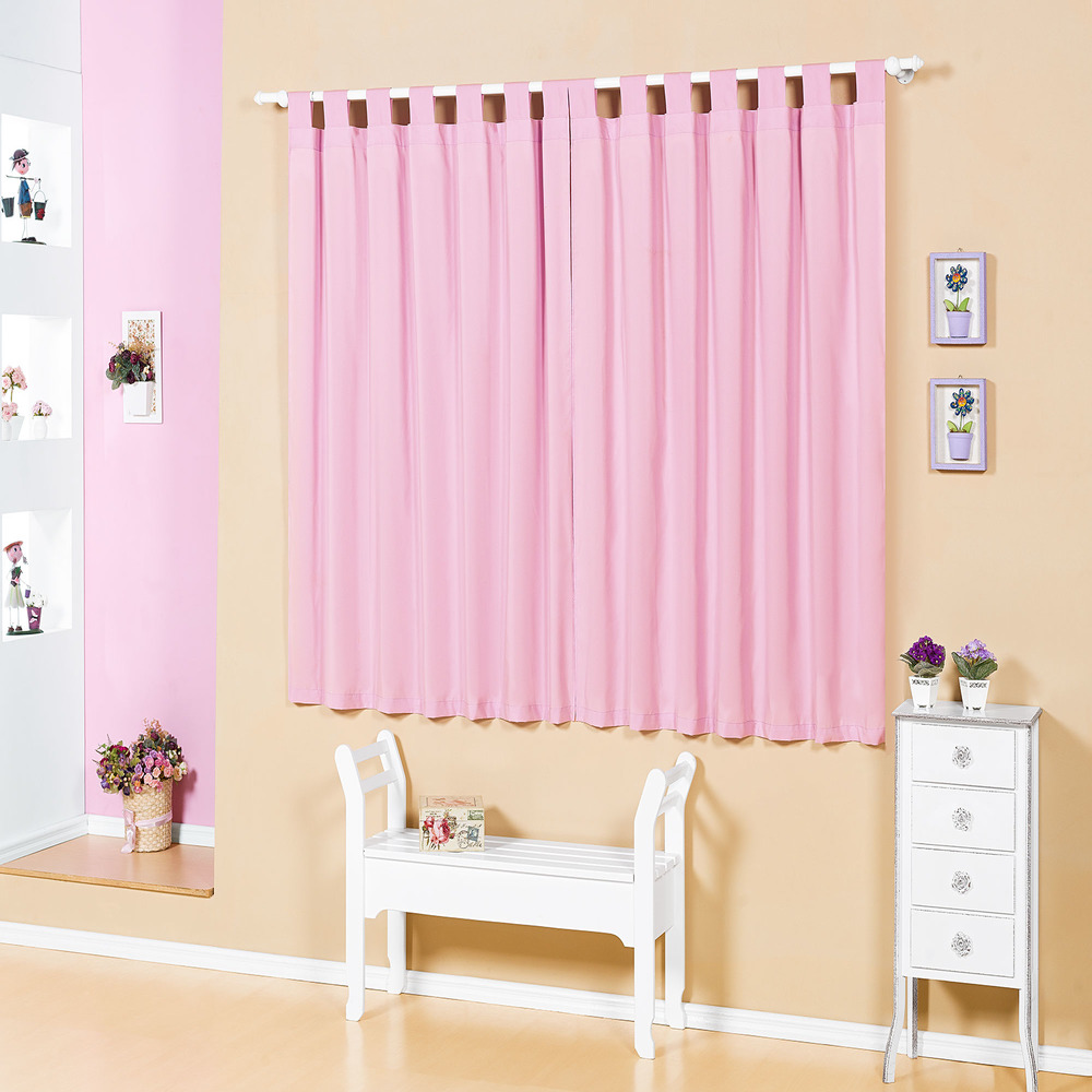 Cortina de Quarto Baila Rosa 1 peça