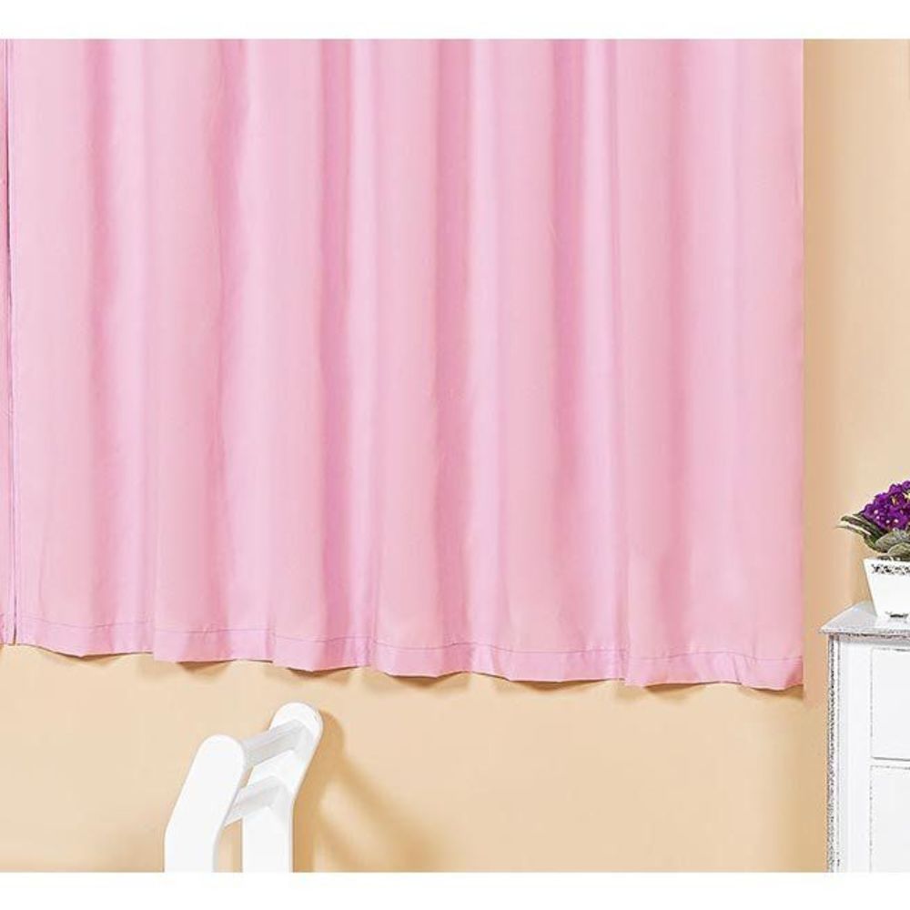 Cortina de Quarto Baila Rosa 1 peça