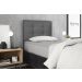 Cabeceira  Estofada para Cama Box Solteiro 90 cm Suede Cinza Helena Isis Estofados