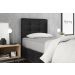 Cabeceira  Estofada para Cama Box Solteiro 90 cm Suede Preto Helena Isis Estofados