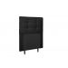 Cabeceira  Estofada para Cama Box Solteiro 90 cm Suede Preto Helena Isis Estofados