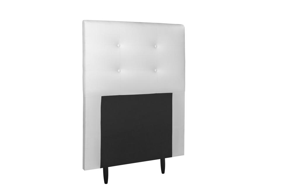 Cabeceira Estofada para Cama Box Solteiro 90 cm Tecido Sintético Branco Helena Isis Estofados