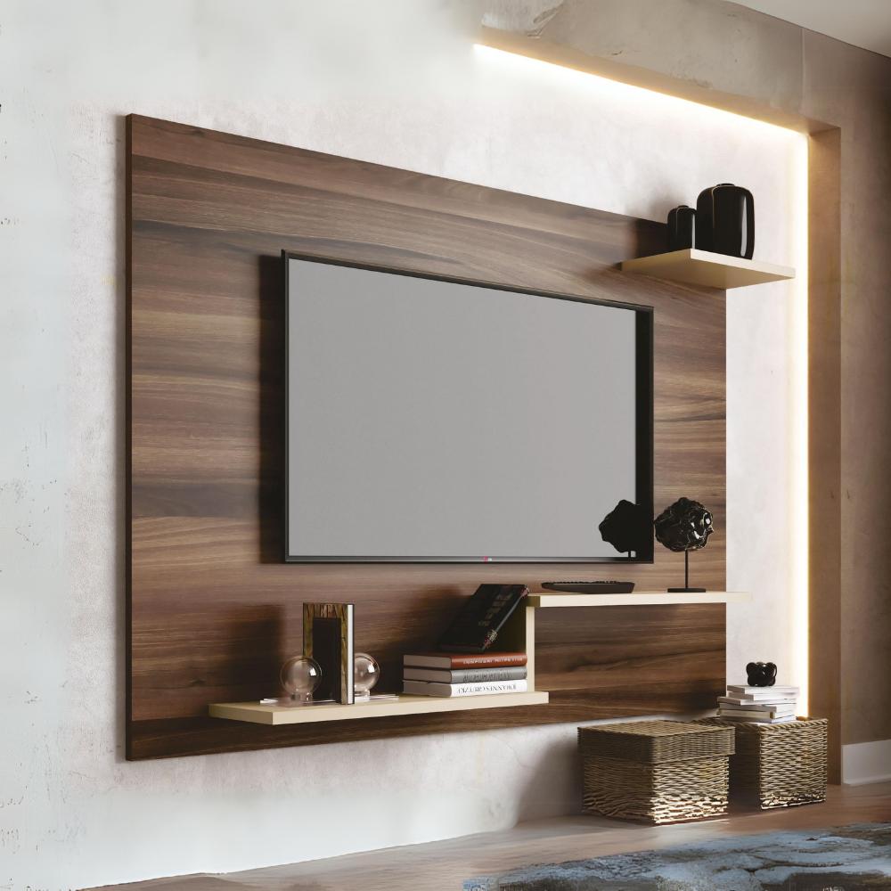 Painel Denver TV 42” J Carvalho - Nogueira/Off White