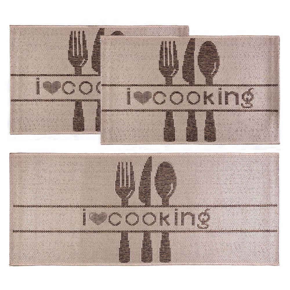 Kit Cozinha 3 Peças Eco Nature Cooking 87 Bege-Marrom