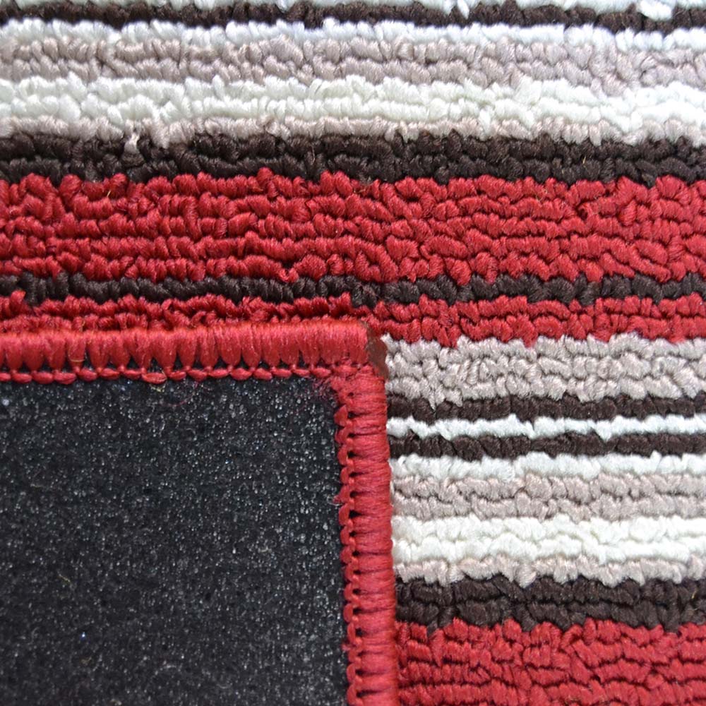 Kit Tapete Cozinha 3 peças Atlantis Listras 10 Vermelho