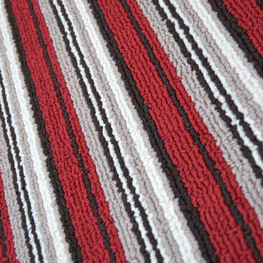 Kit Tapete Cozinha 3 peças Atlantis Listras 10 Vermelho