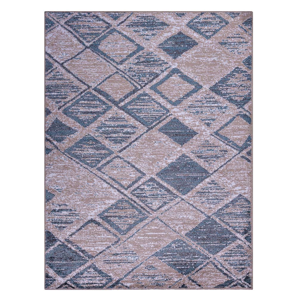 Passadeira Classic Fiji 9 Creme-Azul 0,66X1,20M - J Serrano