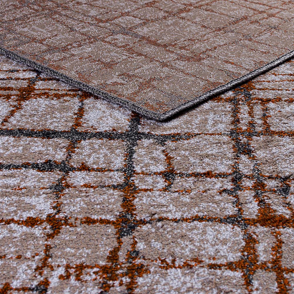 Passadeira Classic Maldivas 18 Chumbo-Laranja 0,66X1,20M