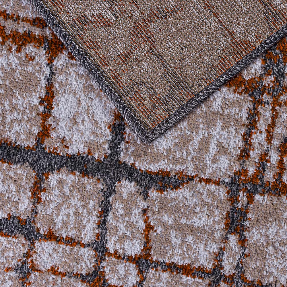 Passadeira Classic Maldivas 18 Chumbo-Laranja 0,66X1,20M