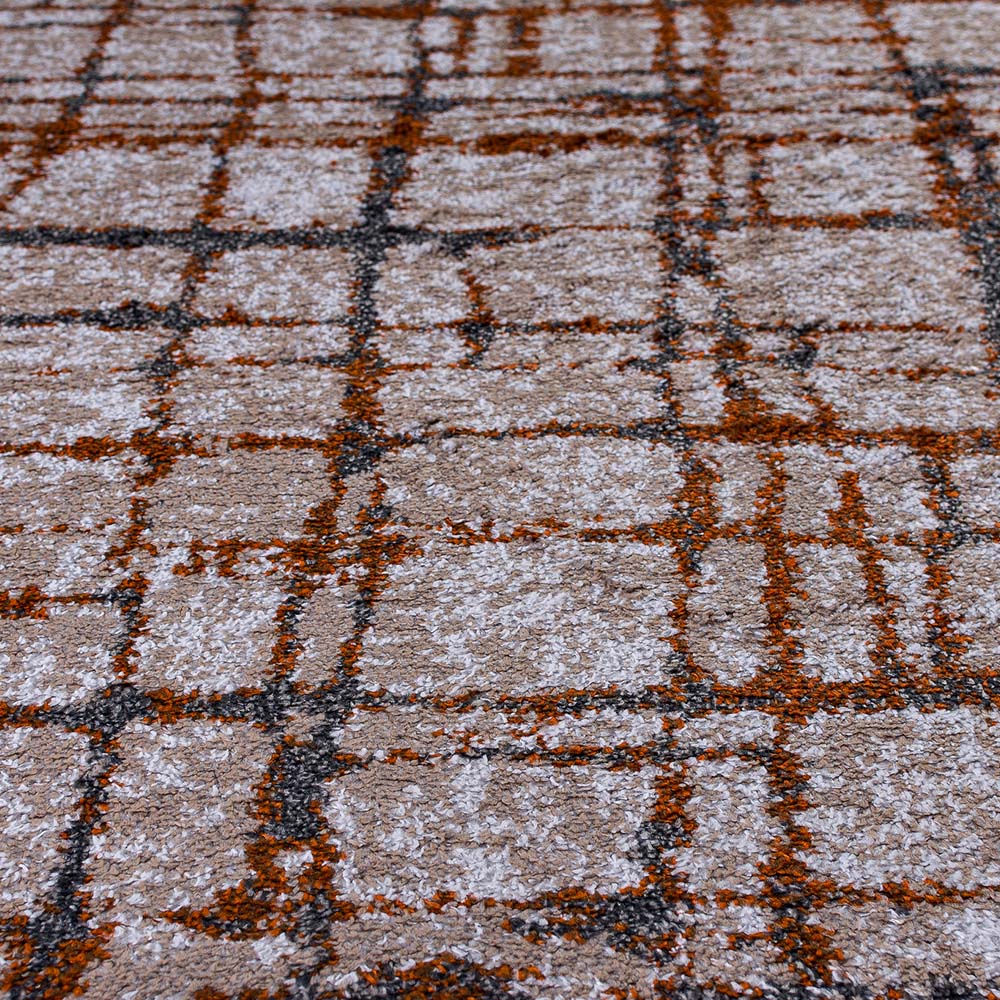 Passadeira Classic Maldivas 18 Chumbo-Laranja 0,66X1,20M