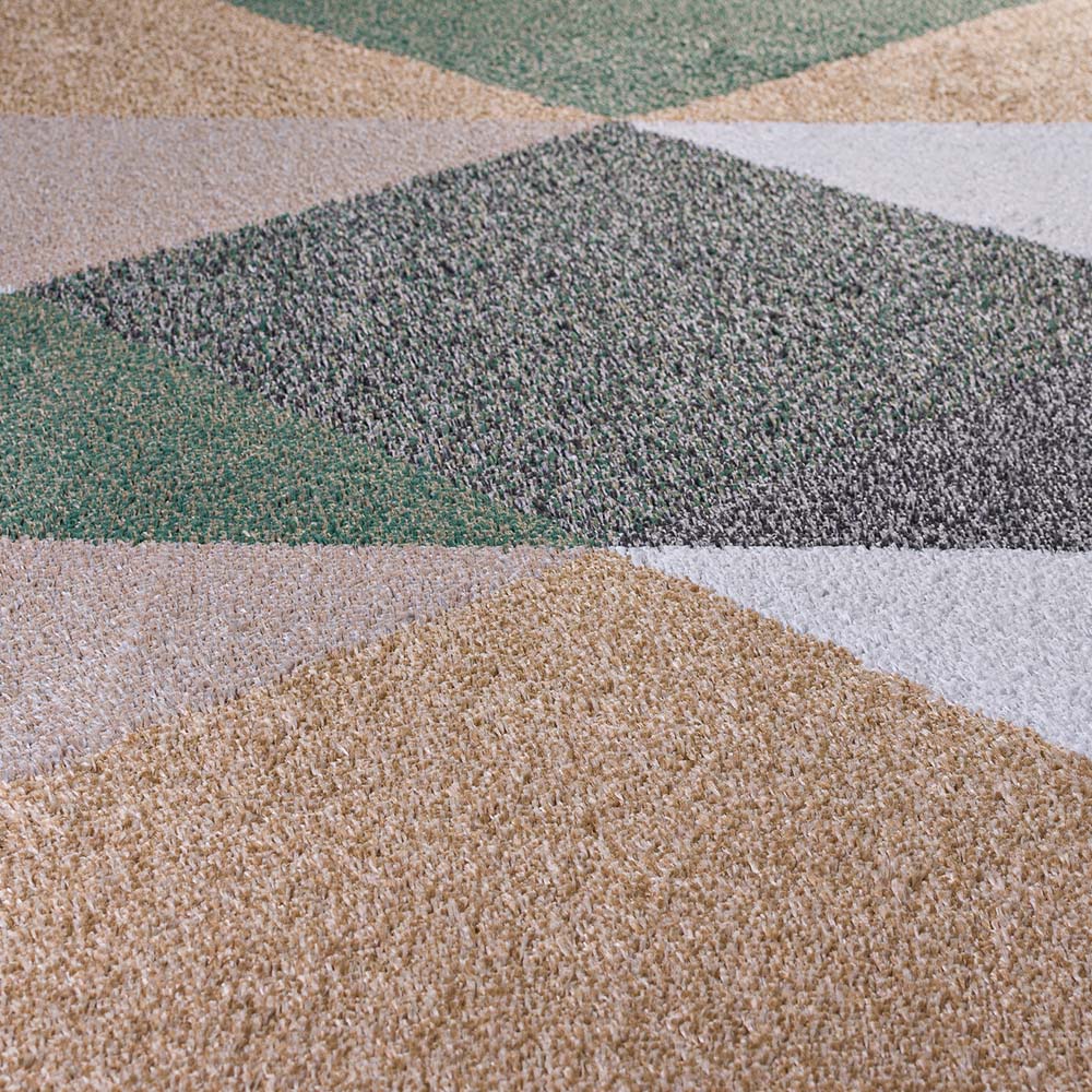 Tapete Sala Classic Maiorca 24 Caramelo-Verde 1,50X2,00M